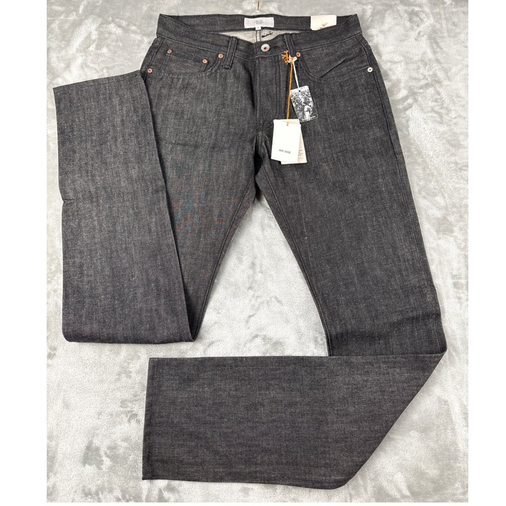 Jack Spade Mens Slim Selvage Denim Jeans Black P2RU1387 Size 30 NEW